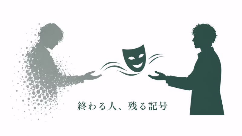 アーサーの終わりとジョーカーという記号が別の人物へ受け継がれることを表した挿絵