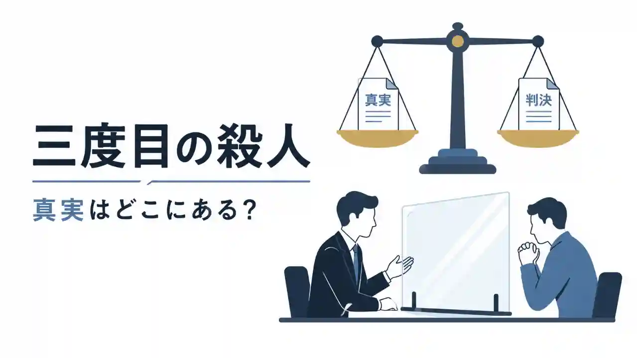 『三度目の殺人』の真犯人や三度目の意味を考察する記事のアイキャッチ画像