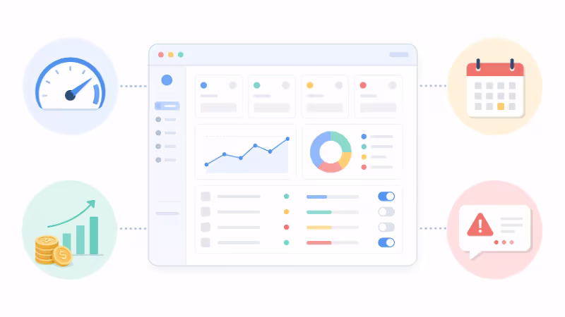 Amazon APIの利用制限やレート制限、エラー確認をイメージしたフラットデザインの挿絵