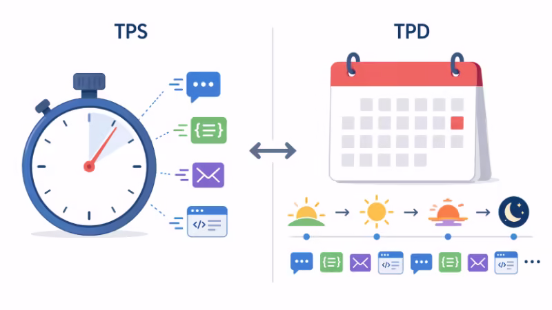 TPSとTPDの違いを左右比較で示したフラットデザインの図解