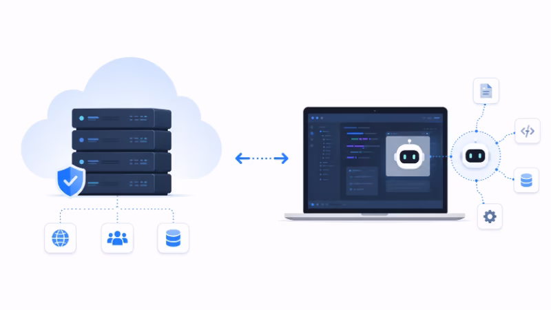 Codex App Serverのserverという言葉のイメージ違いを表した比較イラスト