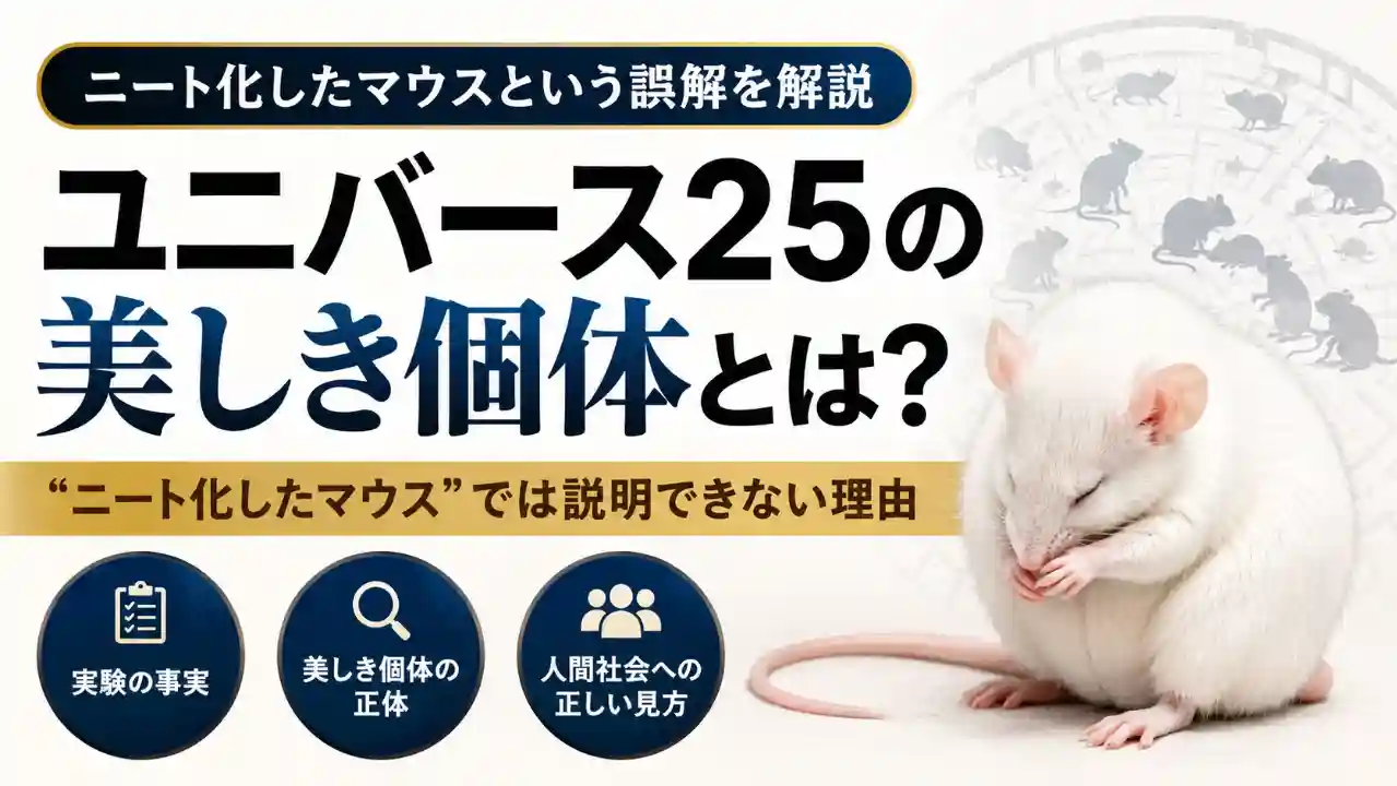 ユニバース25の美しき個体とは何かを解説するマウス実験のアイキャッチ画像
