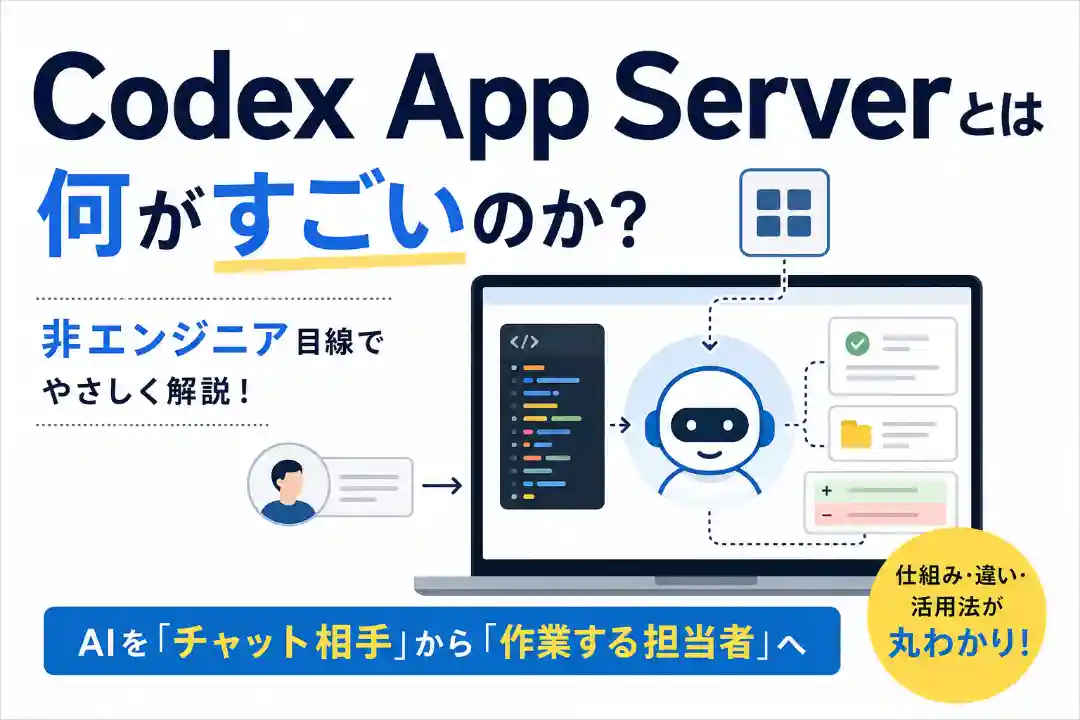Codex App Serverとは何がすごいのかを非エンジニア向けに解説するアイキャッチ画像